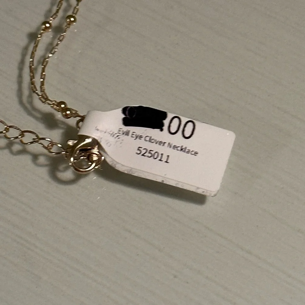 Evil Eye Clover Necklace - Picture 3 of 3